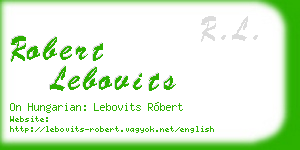 robert lebovits business card